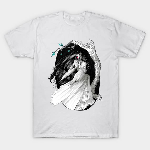 Banshee screaming in the forest T-Shirt by Aremia17
